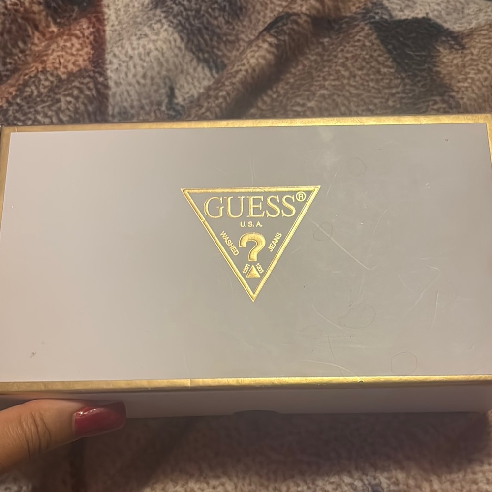 Guess Gold and White Wallet